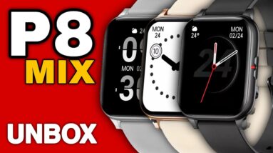 Unboxing P8 MIX Smartwatch LANÇAMENTO TOP com Tela infinita GIGANTE, Ótima BATERIA E FOTO NA TELA