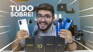 TODOS NA MESA: Poco X3 PRO, Poco X3, Poco F3 e Poco X3 GT! Qual comprar entre eles? tudo sobre!