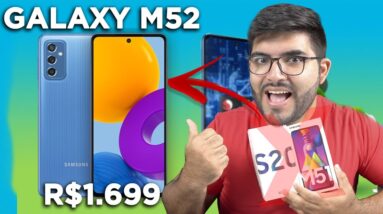 Lançou e já BAIXOU! Galaxy M52 5G, será a nova bola da vez da samsung?  mais barato que S20 FE?