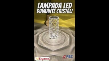 De vida ao Seu Ambiente!  Luminária Diamante de Cristal Com Led | Projetor Multicolorido #shorts
